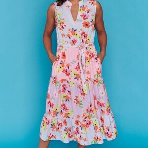 Vibrant Floral Midi Dress